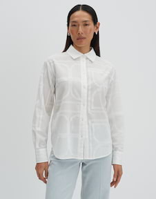 Dames Blouse Lange Mouwen Katoenmix Met Knopen Casual Style - Bellawebshop