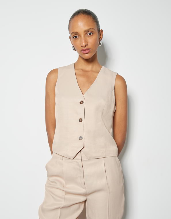 GORGLITTER Damen Anzugweste Leoparden - Ärmellose Business Weste