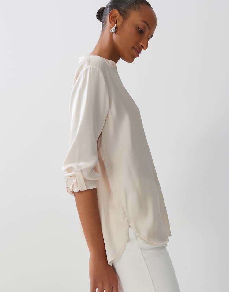 OPUS Damen Langarmbluse Aus Cord - Boxy Overshirt Aus BCI Cotton