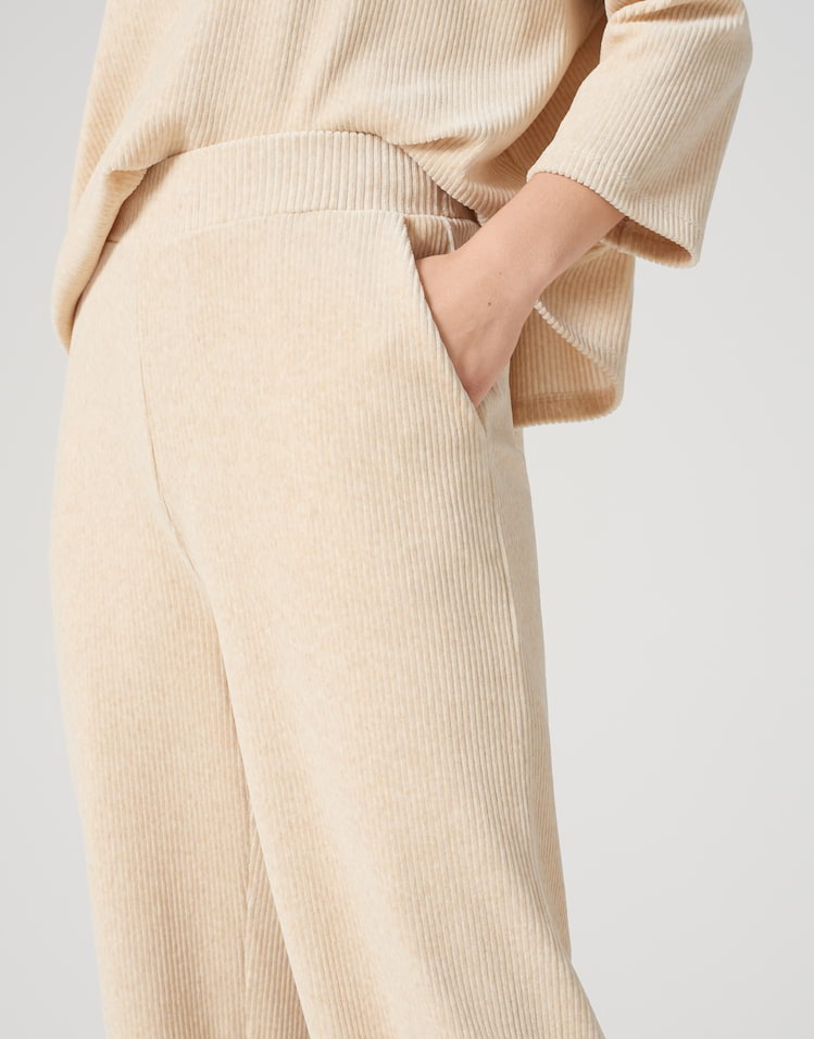 Damen Cordhose Von GORGLITTER - Baggy Style Mit Elastischer Taille - Bequeme Freizeithose