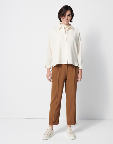Cord bluse damen beige Clearance
