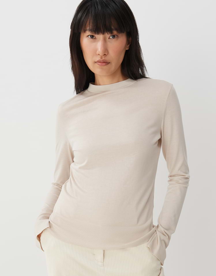 | OPUS Online beige Shop bestellen Sokola Langarmshirt online