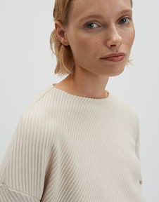 Someday Sweatshirt Umrena Detail, überschnittener Kurzarm