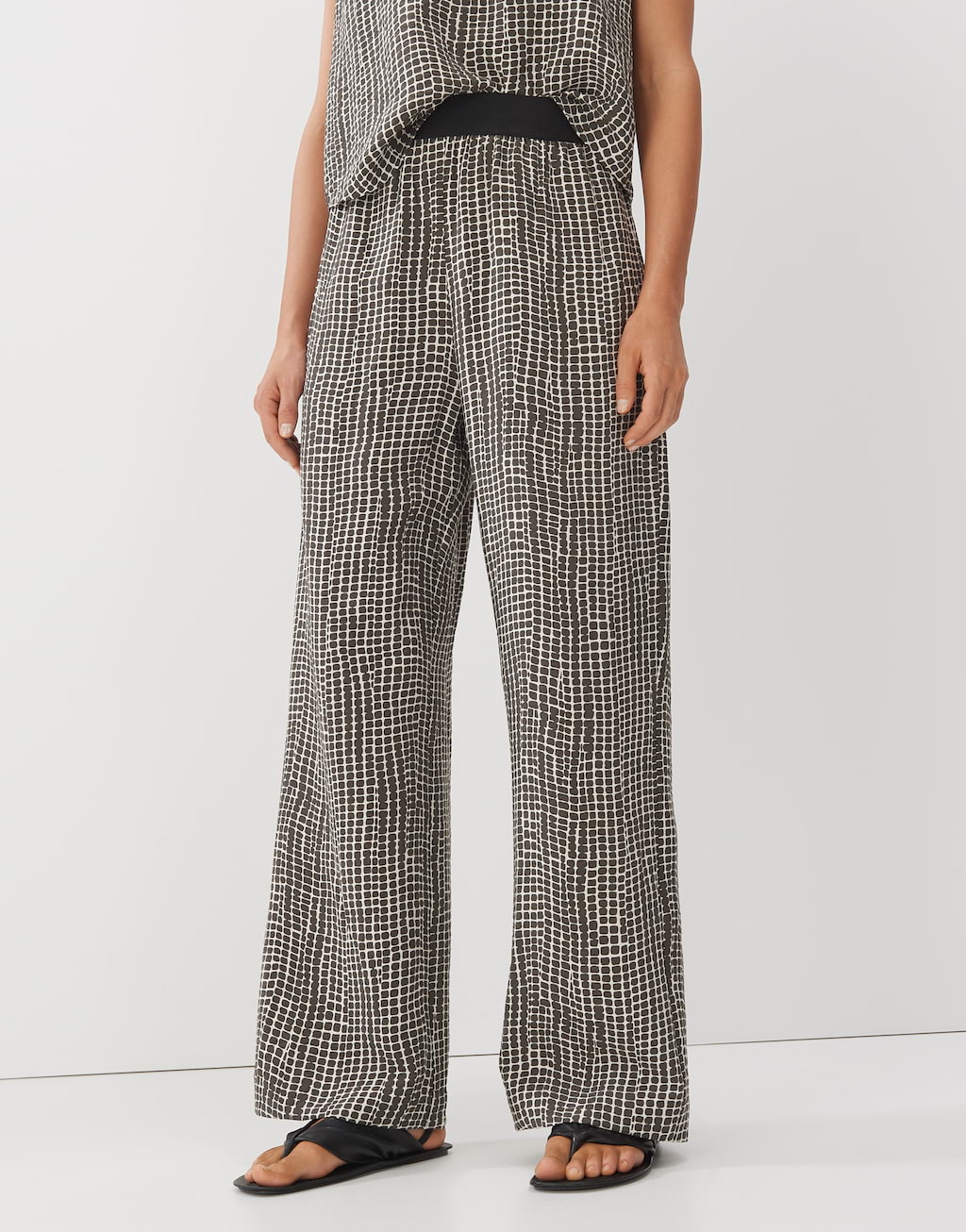 Someday Damen Wide Leg Pants Aus Lyocell - Weite Hose Mit Elastischem Bund