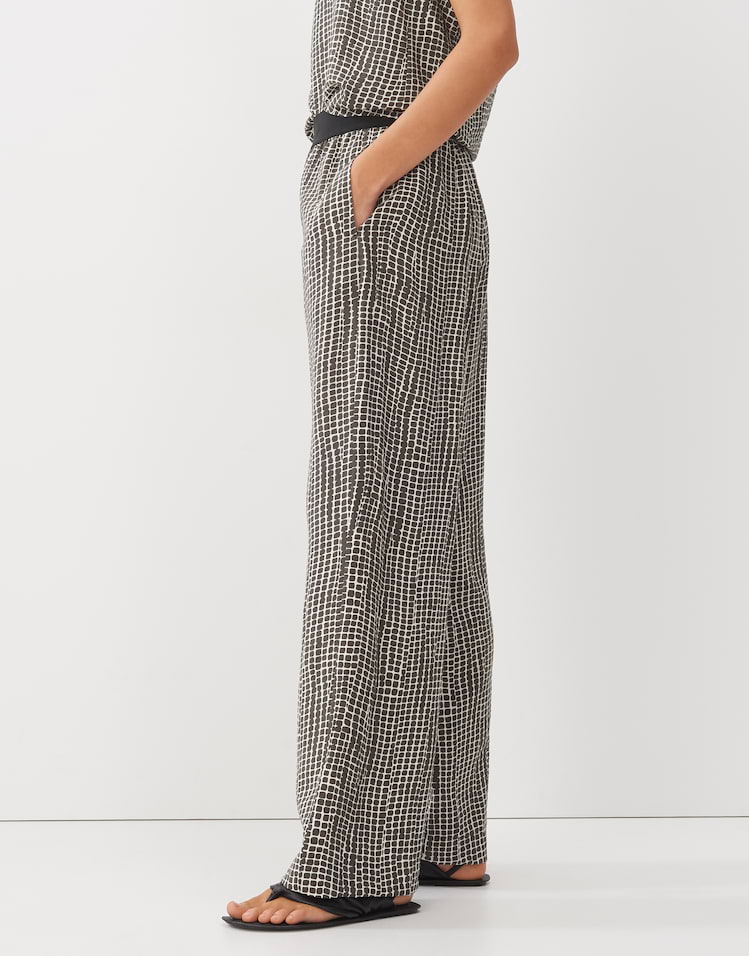 Someday Damen Wide Leg Pants Aus Lyocell - Weite Hose Mit Elastischem Bund