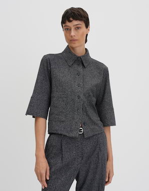 OPUS Damen Cordbluse FAISA - Elegante Dreiviertelarm-Bluse Für Den Stadtlook