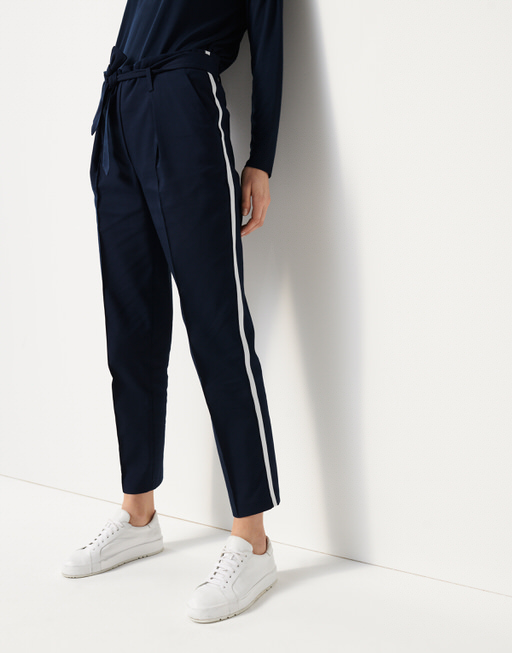 blue cigarette pants