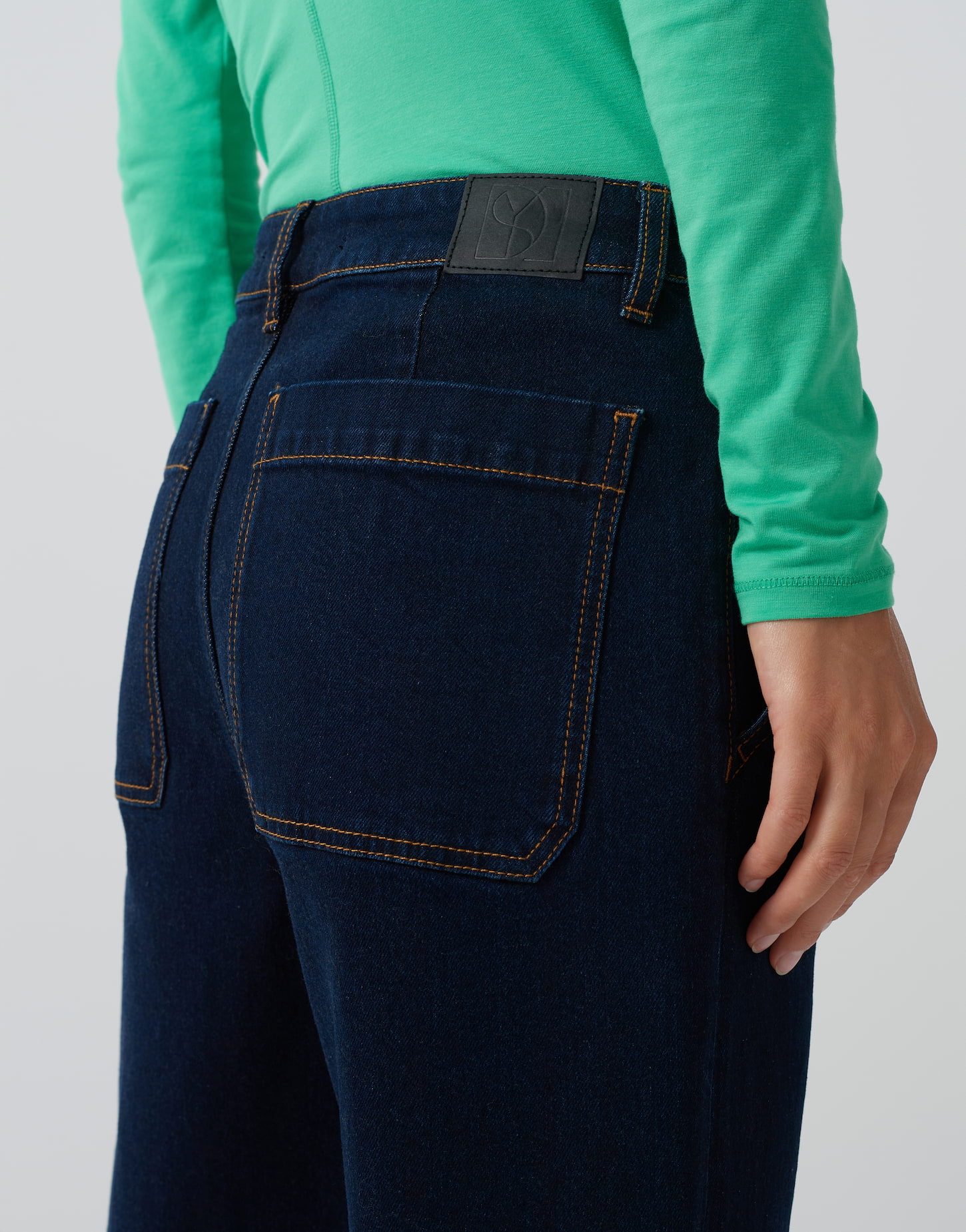 OPUS Damen Wide Leg Jeans LANAH - Dry Indigo® Cropped