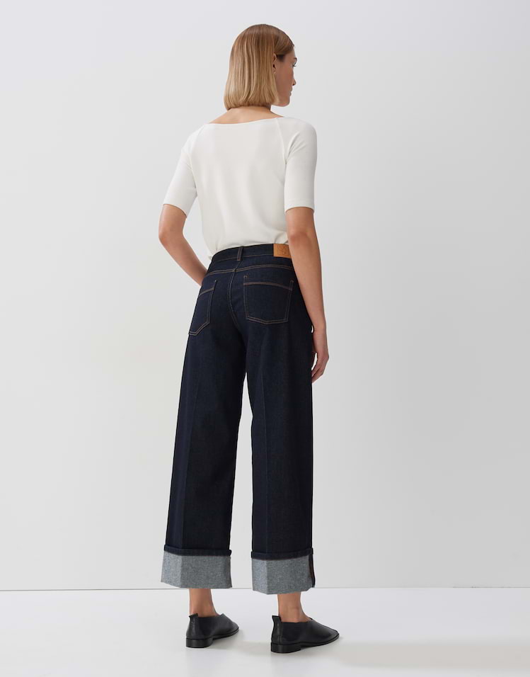 Pamela Wide Leg Culotte Jeans Medium Denim main image 1