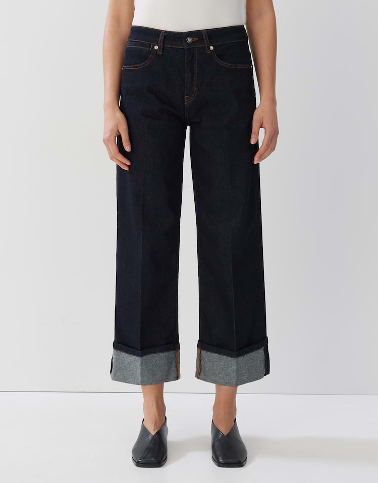 Pamela Wide Leg Culotte Jeans Medium Denim