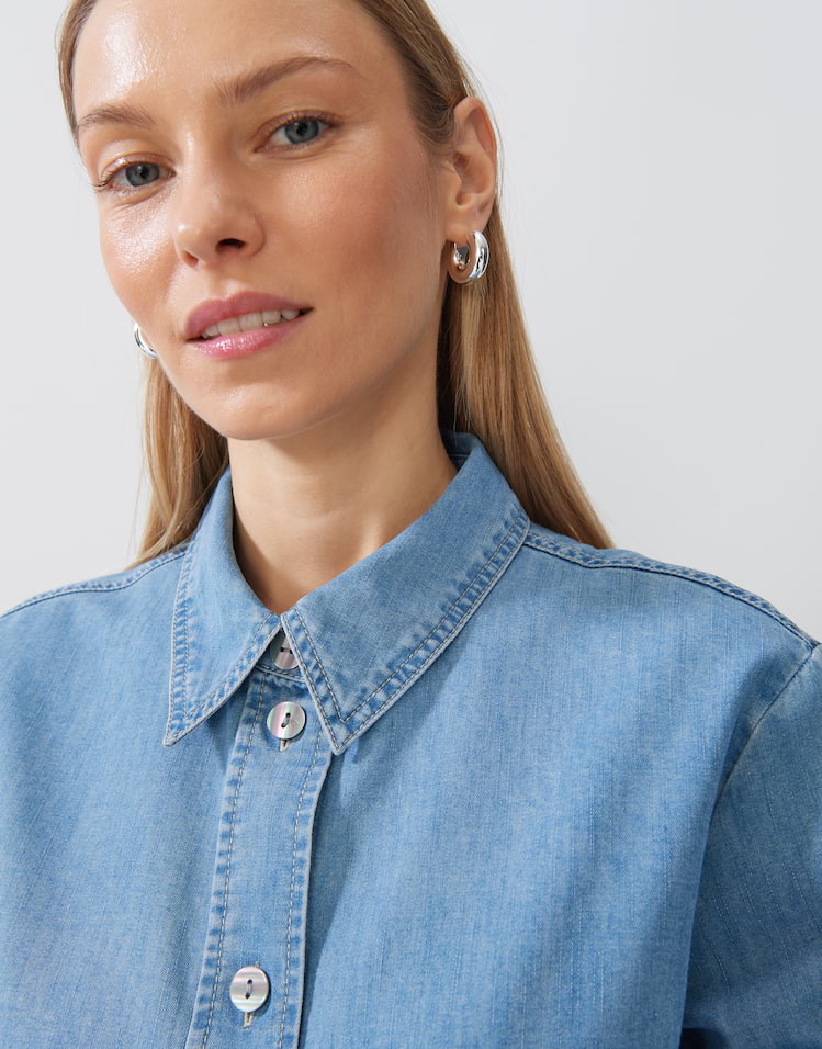Someday Langarmbluse Printbluse ZINNOVA Loose In Satin Optik
