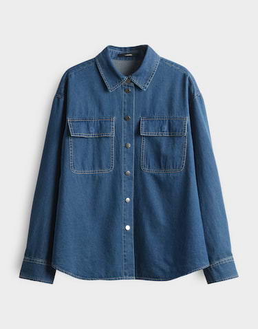 Someday Camicetta Overshirt Donna In Denim: Maniche Lunghe, Regular Fit, ZADDISON – Cotone BCI Sostenibile - 5