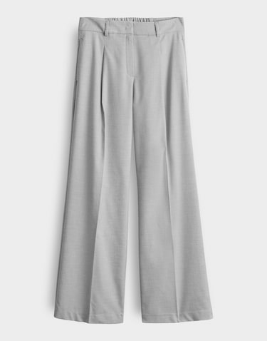 Wide Leg Pants Cevil cropped grey by OPUS | shop your favourites
