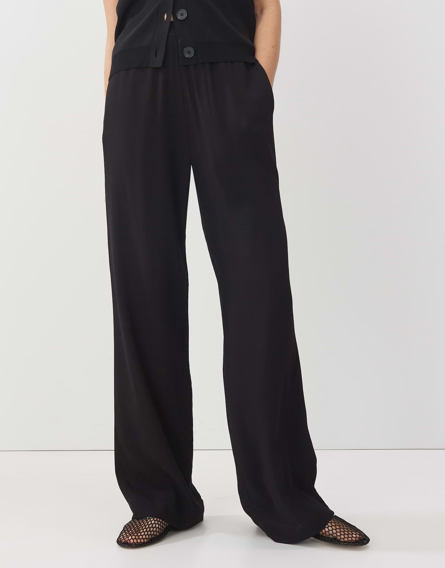 Palazzo pants Cevil black by OPUS | shop your favourites online