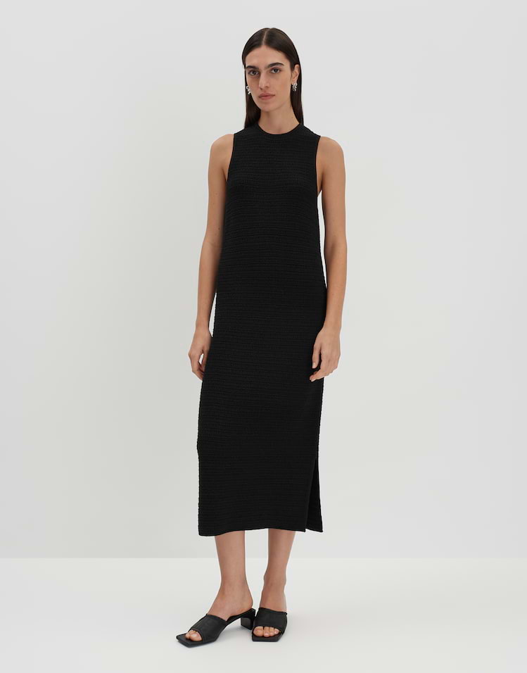 Someday Damen Midikleid QHIANA | Strukturiertes Jerseykleid | Nachhaltig Recycled Polyester