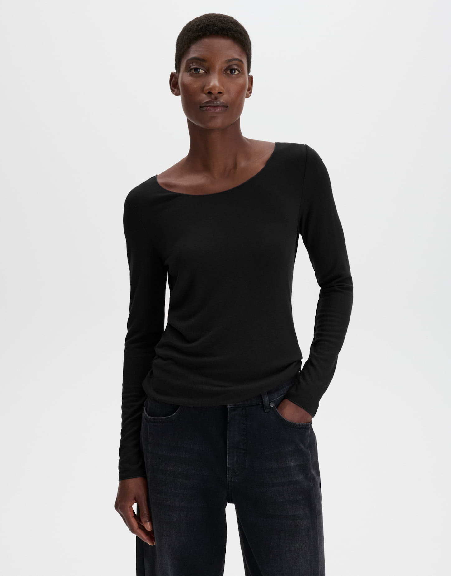 long sleeve shirt Kirosa soft long black by someday | shop your